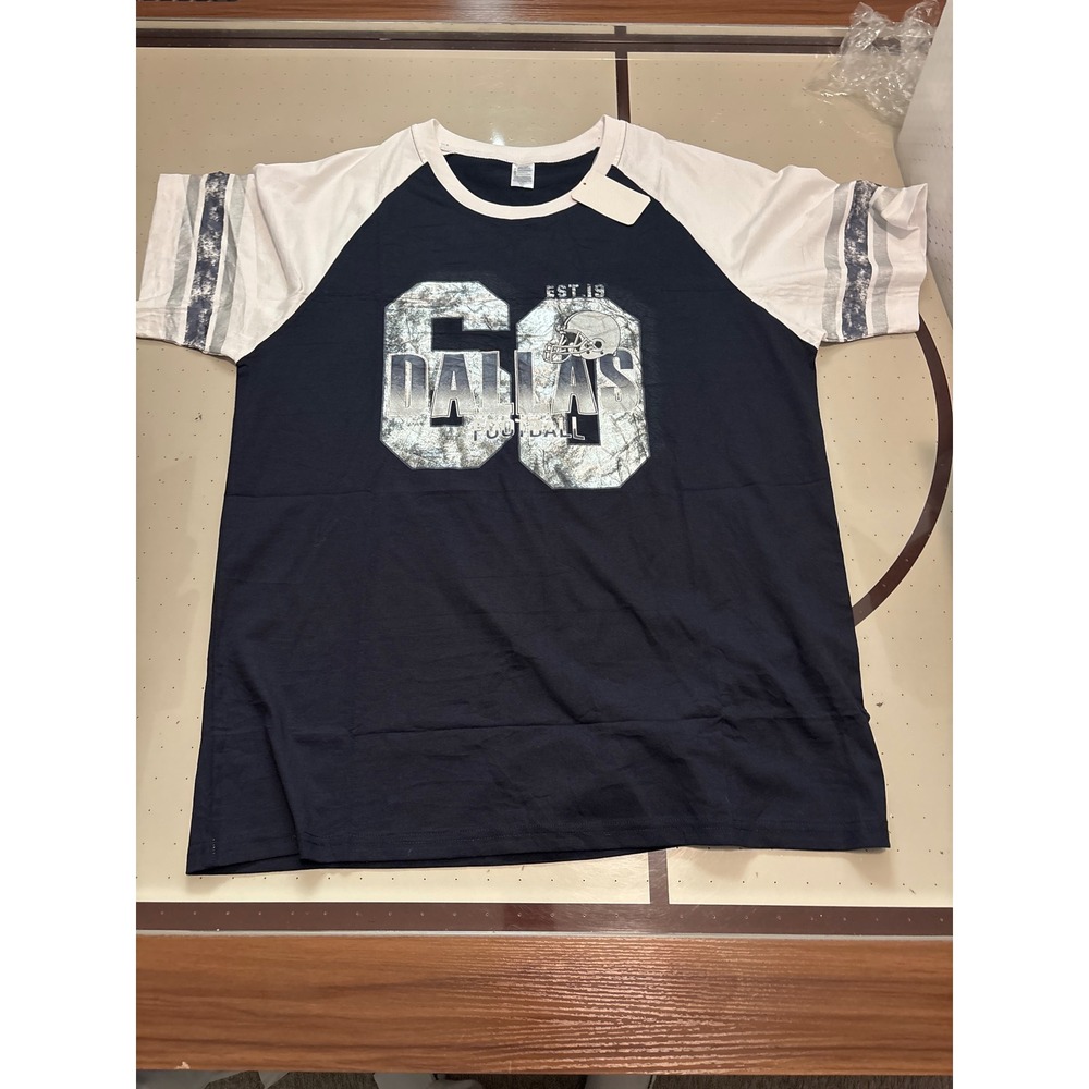 1280 Simapak Dallas Football Est 1960 Raglan T-Shirt Navy White XL NWT